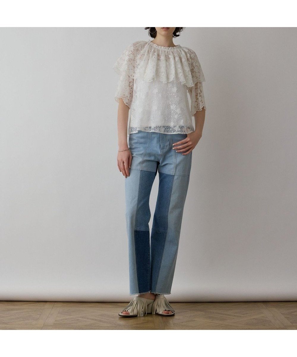 【グレース コンチネンタル/GRACE CONTINENTAL】のパッチワークデニムパンツ インテリア・キッズ・メンズ・レディースファッション・服の通販 founy(ファニー) 　ファッション　Fashion　レディースファッション　WOMEN　パンツ　Pants　デニムパンツ　Denim Pants　ストレッチ　Stretch　デニム　Denim　トレンド　Trend　フレア　Flare　夏　Summer　春　Spring　S/S・春夏　Ss・Spring/Summer　ブルー|ID: prp329100004485909 ipo3291000000031832792