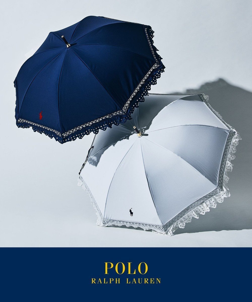 【ムーンバット/MOONBAT】の【遮光/晴雨兼用日傘】POLO RALPH LAUREN(ポロ ラルフローレン) エンブフリル 長傘 遮熱 UV インテリア・キッズ・メンズ・レディースファッション・服の通販 founy(ファニー) 　ファッション　Fashion　レディースファッション　Ladies' Fashion Online　傘 / レイングッズ　Umbrellas/Rainwear　アイビー　Ivy　傘　Umbrella　スカラップ　Scalloped　トレンド　Trend　ニューヨーク　New York　フリル　Frills　日傘　Parasol　レース　Race　おすすめ　Recommend　オフホワイト|ID: prp329100004485927 ipo3291000000032258914