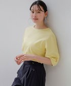【エニィ スィス/any SiS】の【撥水・汗ジミ防止・UVケア・洗える】スーピマスムース クロップド Tシャツ イエロー|ID: prp329100004485944 ipo3291000000034295542