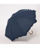 【アンビリオン/UNBILLION】のカシュネ cachenez / シャンブレーフリルショートパラソル ネイビー|ID: prp329100004485952 ipo3291000000032598509