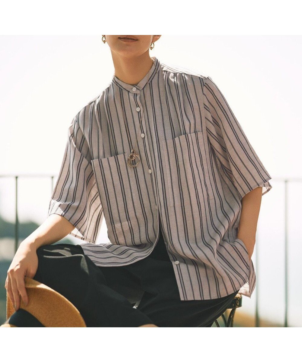 【自由区/JIYU-KU】の【カタログ掲載・セットアップ対応・洗える】リネンビスコースストライプ シャツ 人気、トレンドファッション・服の通販 founy(ファニー) ファッション Fashion レディースファッション Fashion for Women トップス・カットソー Cut & Sew Tops シャツ・ブラウス・オフィスカジュアル Elegant Blouses & Button-Ups セットアップ Matching Sets レディーストップス・ブラウス Tops & Blouses / Assorted Women's Tops ストライプ Stripe, Striped Pattern セットアップ Set-Up, Coordinated Outfit フレンチ French, French Style ポケット Pocket, Pocket Detail リネン Linen, Linen Fabric 夏 Summer 春 Spring S/S・春夏 SS, Spring/Summer, Warm Season 洗える Machine Washable other-1|ID: prp329100004485953 ipo3291000000033689951