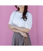 【エニィ スィス/any SiS】の【撥水・汗ジミ防止・UVケア・洗える】スーピマスムース 袖タック Tシャツ オフ|ID: prp329100004485963 ipo3291000000034295553