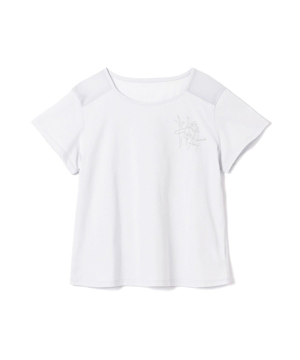 【チャコット/Chacott】のTシャツ 人気、トレンドファッション・服の通販 founy(ファニー) 　ファッション　Fashion　レディースファッション　Ladies' Fashion Online　トップス・カットソー　Tops/Tshirt　シャツ/ブラウス　Shirts/Blouses　ロング / Tシャツ　T-Shirts　シフォン　Chiffon　バランス　Balance　パープル　Purple　プリント　Print　プレミアム　Premium　ボックス　Box　モチーフ　Motif　ヨーク　Yoke　エレガント 上品　Elegant　 other-1|ID: prp329100004486047 ipo3291000000032415879