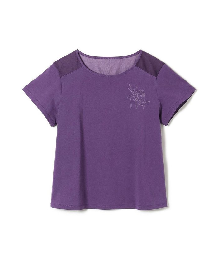 【チャコット/Chacott】のTシャツ インテリア・キッズ・メンズ・レディースファッション・服の通販 founy(ファニー) https://founy.com/ ファッション Fashion レディースファッション Ladies' Fashion Online トップス・カットソー Tops/Tshirt シャツ/ブラウス Shirts/Blouses ロング / Tシャツ T-Shirts シフォン Chiffon バランス Balance パープル Purple プリント Print プレミアム Premium ボックス Box モチーフ Motif ヨーク Yoke エレガント 上品 Elegant |ID: prp329100004486047 ipo3291000000032415888