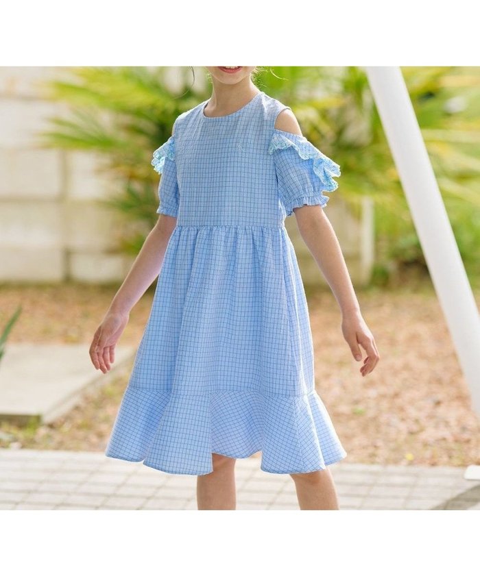 【組曲 / KIDS/KUMIKYOKU】の【110-140㎝】ジュエルシー ワンピース インテリア・キッズ・メンズ・レディースファッション・服の通販 founy(ファニー) https://founy.com/ ファッション Fashion キッズファッション KIDS ワンピース Dress/Kids イエロー Yellow オフショルダー Off Shoulder チェック Check フリル Frills ラベンダー Lavender 夏 Summer 春 Spring S/S・春夏 Ss・Spring/Summer |ID: prp329100004487046 ipo3291000000031632307