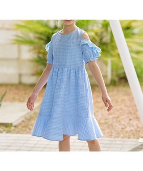 【組曲 / KIDS/KUMIKYOKU】 【110-140㎝】ジュエルシー ワンピース人気、トレンドファッション・服の通販 founy(ファニー) ファッション Fashion キッズファッション KIDS ワンピース Dress/Kids イエロー Yellow オフショルダー Off Shoulder チェック Check フリル Frills ラベンダー Lavender 再入荷 Restock/Back In Stock/Re Arrival 夏 Summer 春 Spring S/S・春夏 Ss・Spring/Summer |ID:prp329100004487046