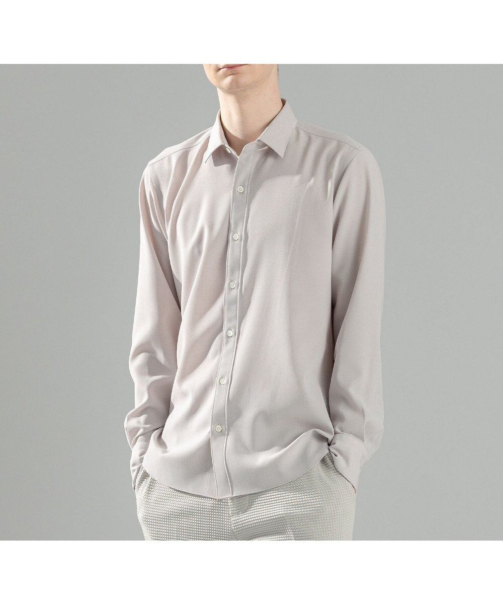 【ジョゼフ オム/JOSEPH HOMME / MEN】の新素材【LEON 6月号掲載】【シワになりにくい】テクノボイルストレッチ レギュラーカラーシャツ インテリア・キッズ・メンズ・レディースファッション・服の通販 founy(ファニー) 　ファッション　Fashion　メンズファッション　Men's Style Online　トップス・カットソー　Tops/Tshirt/Men　シャツ　Shirts　6月号　June Issue　シェイプ　Shape　シンプル　Simple　ジャケット　Jacket　エレガント 上品　Elegant　夏　Summer　春　Spring　S/S・春夏　Ss・Spring/Summer　長袖　Long Sleeve　雑誌　Magazine　アイボリー系|ID: prp329100004487076 ipo3291000000032649881