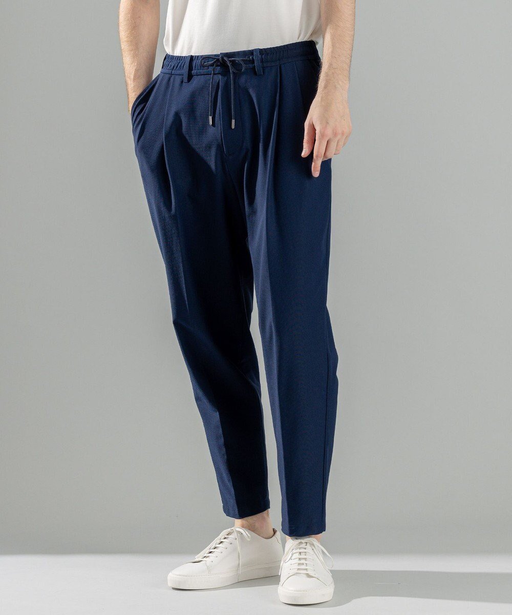【ジョゼフ オム/JOSEPH HOMME / MEN】の新素材【洗える/抜群の通気性/360度ストレッチ/吸湿性】エアトールストレッチ ドロスト付ワイドテーパードパンツ/ ORIGIN CONVERTIBLE インテリア・キッズ・メンズ・レディースファッション・服の通販 founy(ファニー) 　ファッション　Fashion　メンズファッション　Fashion for Men　ボトムス　Bottoms　春　Spring　洗える　Machine Washable　ストレッチ　Stretch, Stretchy Fabric　セットアップ　Set-Up, Coordinated Outfit　雑誌　Magazine, Fashion Magazine　トレンド　Trend, Trending Now　ポケット　Pocket, Pocket Detail　メッシュ　Mesh, Net Fabric　ループ　Loop, Loop Knit　S/S・春夏　SS, Spring/Summer, Warm Season　夏　Summer　ネイビー系|ID: prp329100004487082 ipo3291000000032695250