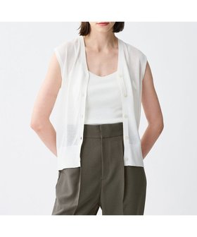 【アンクレイヴ/uncrave】の【接触冷感・手洗い可】シアーニット ノースリーブベスト 人気、トレンドファッション・服の通販 founy(ファニー) ファッション Fashion レディースファッション WOMEN アウター Coat Outerwear トップス・カットソー Tops/Tshirt ニット Knit Tops キャミソール / ノースリーブ No Sleeves ベスト/ジレ Gilets/Vests 春 Spring カーディガン Cardigan ノースリーブ No Sleeve ベスト Vest S/S・春夏 Ss・Spring/Summer 夏 Summer |ID:prp329100004487189