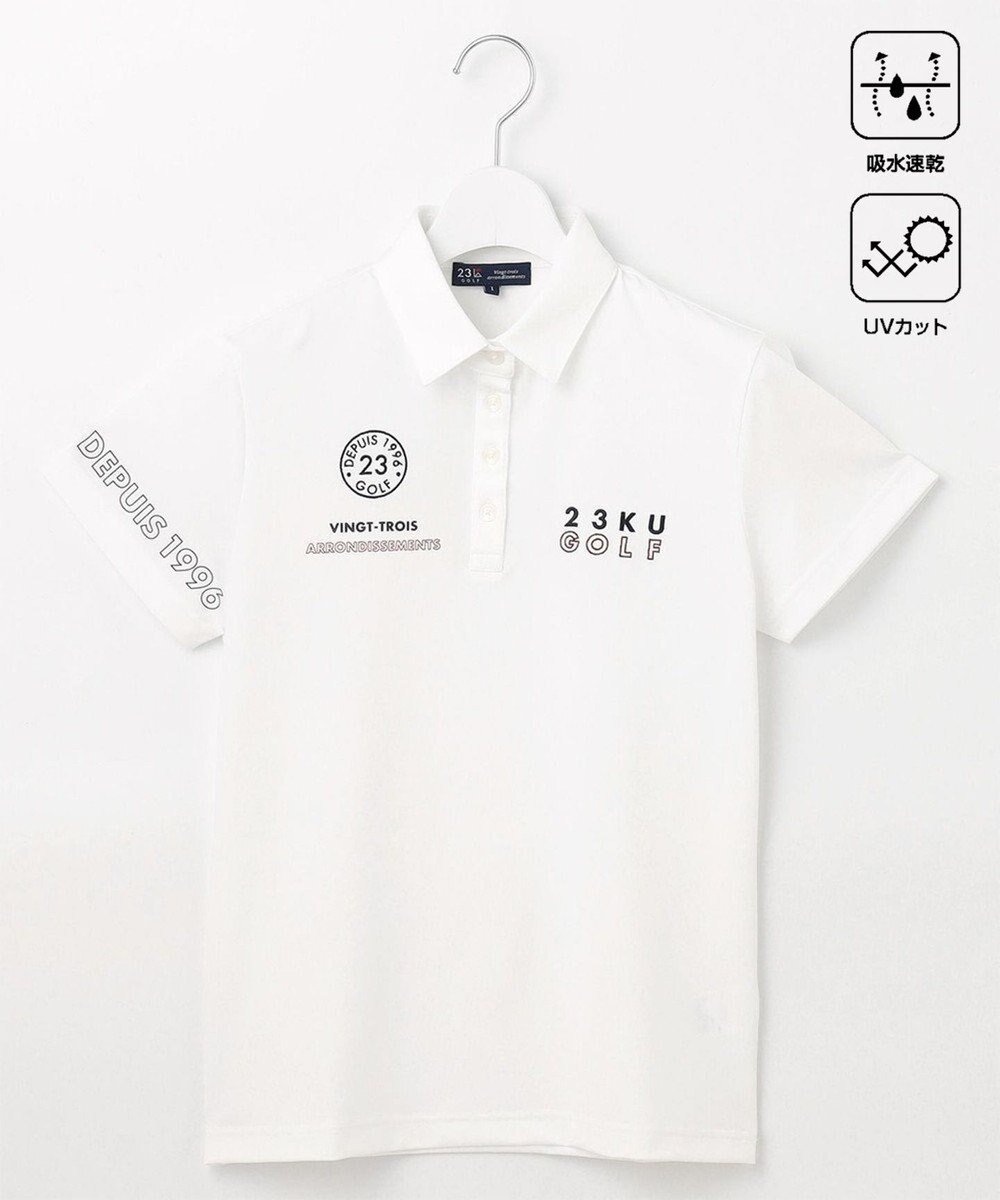 【23区 ゴルフ/NIJYUSANKU GOLF】の【WOMEN】ベアカノコ 半袖ポロシャツ 人気、トレンドファッション・服の通販 founy(ファニー) 　ファッション　Fashion　レディースファッション　WOMEN　トップス・カットソー　Tops/Tshirt　シャツ/ブラウス　Shirts/Blouses　ポロシャツ　Polo Shirts　オレンジ　Orange　グラフィック　Graphic　ストレッチ　Stretch　ポロシャツ　Polo Shirt　半袖　Short Sleeve　夏　Summer　春　Spring　S/S・春夏　Ss・Spring/Summer　 other-1|ID: prp329100004487204 ipo3291000000031781367