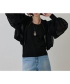 【グレース コンチネンタル/GRACE CONTINENTAL】のシアーニットバルーンジャケット ブラック|ID: prp329100004487624 ipo3291000000031832012