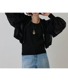 【グレース コンチネンタル/GRACE CONTINENTAL】のシアーニットバルーンジャケット ブラック|ID: prp329100004487624 ipo3291000000032038258