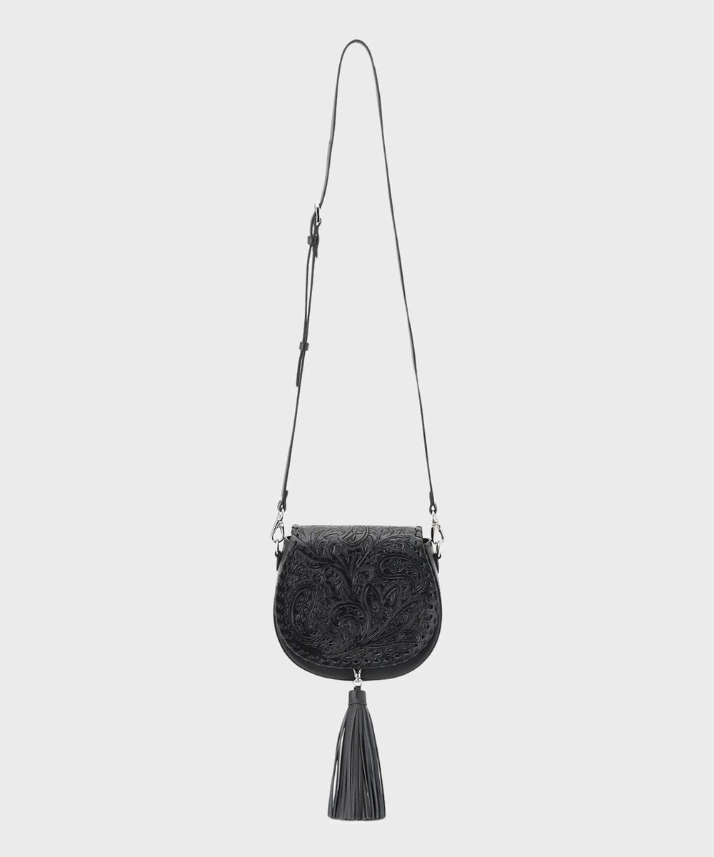 【グレース コンチネンタル/GRACE CONTINENTAL】のPaisleyMiniBag インテリア・キッズ・メンズ・レディースファッション・服の通販 founy(ファニー) 　ファッション　Fashion　レディースファッション　WOMEN　バッグ　Bag　スカーフ　Scarf　タッセル　Tassel　ペイズリー　Paisley　ブラック|ID: prp329100004487628 ipo3291000000031832025
