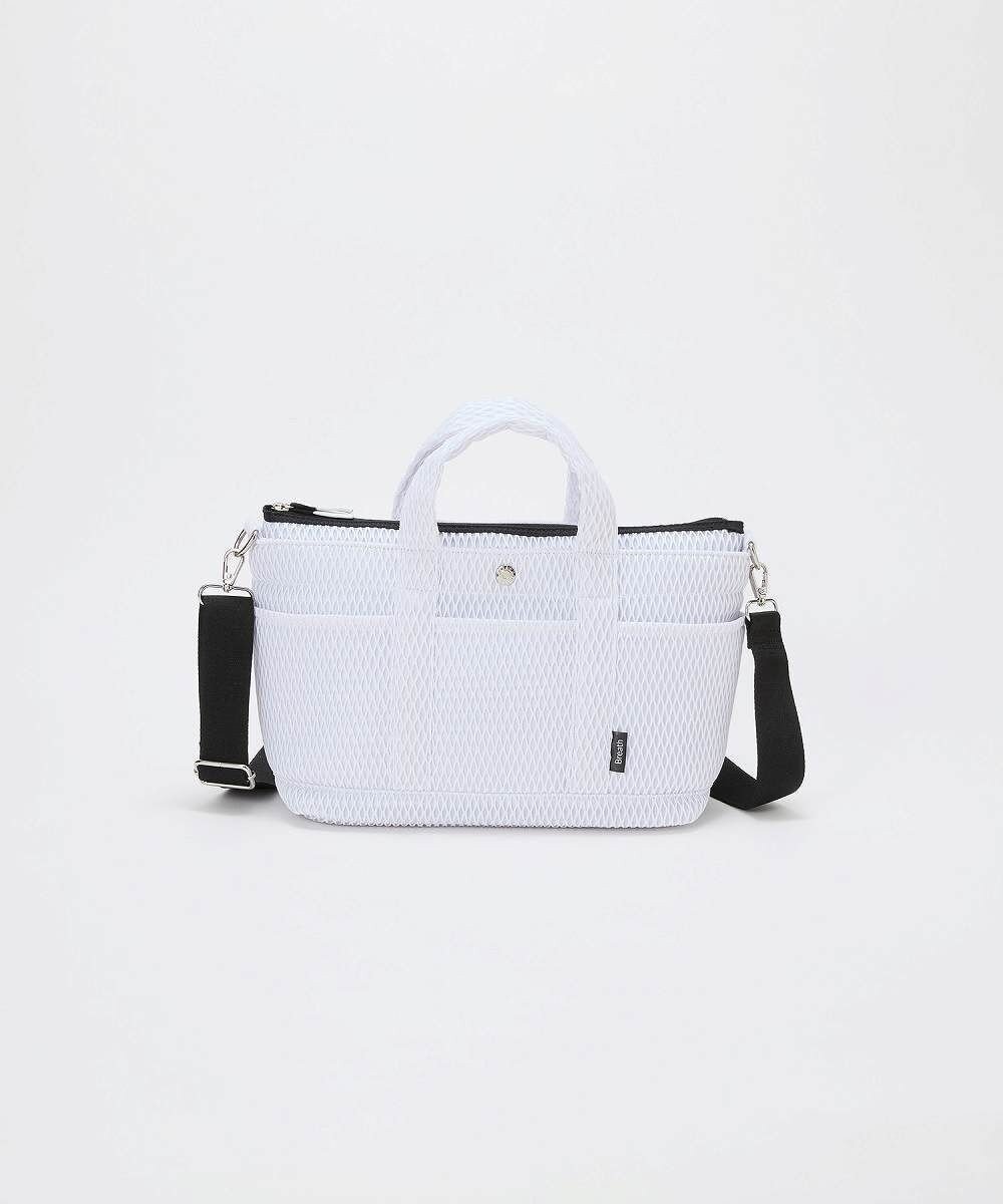 【トプカピ/TOPKAPI】の【Breath TOPKAPI】ポリメッシュ ショルダー付き トートバッグ インテリア・キッズ・メンズ・レディースファッション・服の通販 founy(ファニー) 　ファッション　Fashion　レディースファッション　Ladies' Fashion Online　バッグ　Bag　ショルダー　Shoulder　スニーカー　Sneakers　ポケット　Pocket　メッシュ　Mesh　再入荷　Restock/Back In Stock/Re Arrival　軽量　Lightweight　ホワイト|ID: prp329100004487638 ipo3291000000032598771