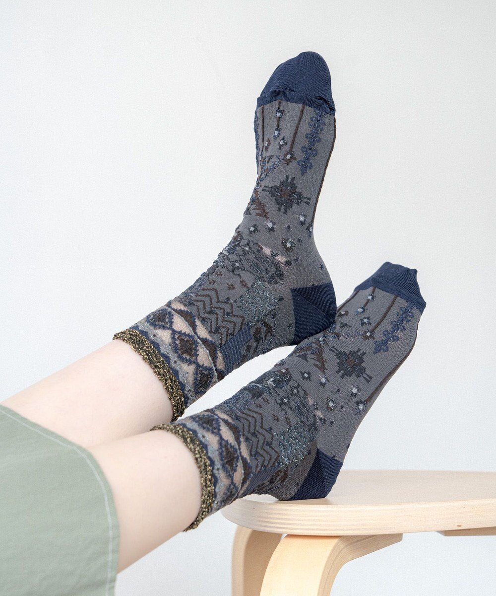 【コキュウ/COQ】の【23～25cm】USAGI FARM ソックス インテリア・キッズ・メンズ・レディースファッション・服の通販 founy(ファニー) 　ファッション　Fashion　レディースファッション　Ladies' Fashion Online　ソックス　Socks　レッグウェア　Legwear　コレクション　Collection　ソックス　Socks　タンブラー　Tumbler　バランス　Balance　フラワー　Flower　おすすめ　Recommend　犬　Dog　ブラック|ID: prp329100004487728 ipo3291000000032598890