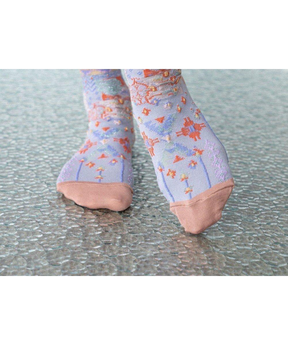 【コキュウ/COQ】の【23～25cm】USAGI FARM ソックス インテリア・キッズ・メンズ・レディースファッション・服の通販 founy(ファニー) 　ファッション　Fashion　レディースファッション　Ladies' Fashion Online　ソックス　Socks　レッグウェア　Legwear　コレクション　Collection　ソックス　Socks　タンブラー　Tumbler　バランス　Balance　フラワー　Flower　おすすめ　Recommend　犬　Dog　モーブ|ID: prp329100004487728 ipo3291000000032598894