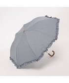 【アンビリオン/UNBILLION】のカシュネ cachenez / シャンブレーフリルトップレス2段折りたたみ傘 ブルー|ID: prp329100004487777 ipo3291000000031831880