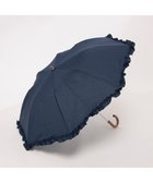 【アンビリオン/UNBILLION】のカシュネ cachenez / シャンブレーフリルトップレス2段折りたたみ傘 ネイビー|ID: prp329100004487777 ipo3291000000031831881