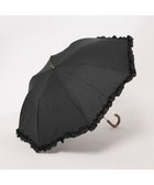 【アンビリオン/UNBILLION】のカシュネ cachenez / シャンブレーフリルトップレス2段折りたたみ傘 ブラック|ID: prp329100004487777 ipo3291000000032745031