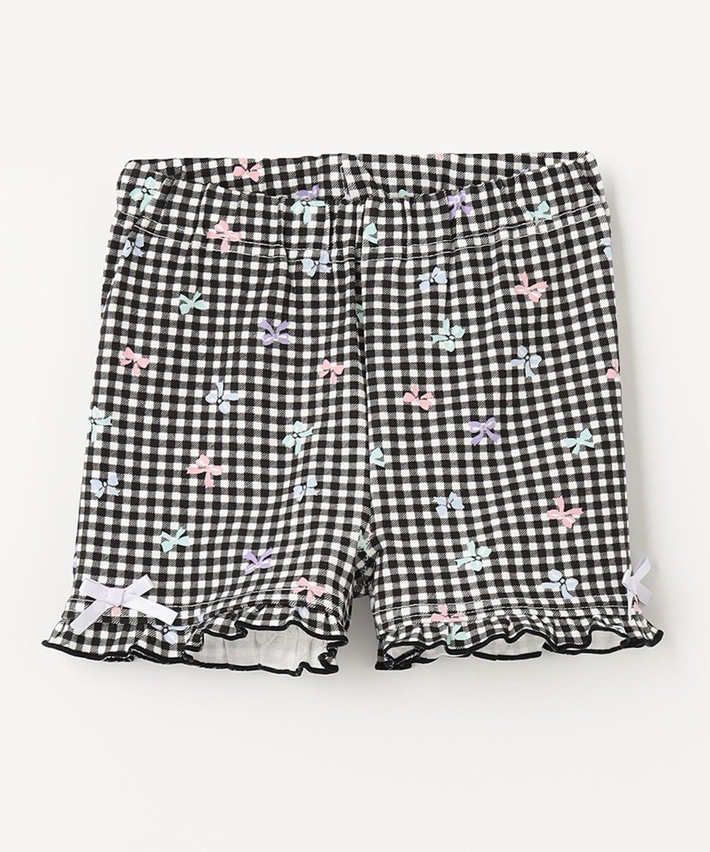 【エニファム/any FAM / KIDS】の1分丈 スパッツ インテリア・キッズ・メンズ・レディースファッション・服の通販 founy(ファニー) 　ファッション　Fashion　キッズファッション　KIDS　インナー　Inner　ガーリー　Girly　ギャザー　Gather　シンプル　Simple　リボン　Ribbon　レギンス　Leggings　ギンガムチェック×リボン|ID: prp329100004488920 ipo3291000000031961608