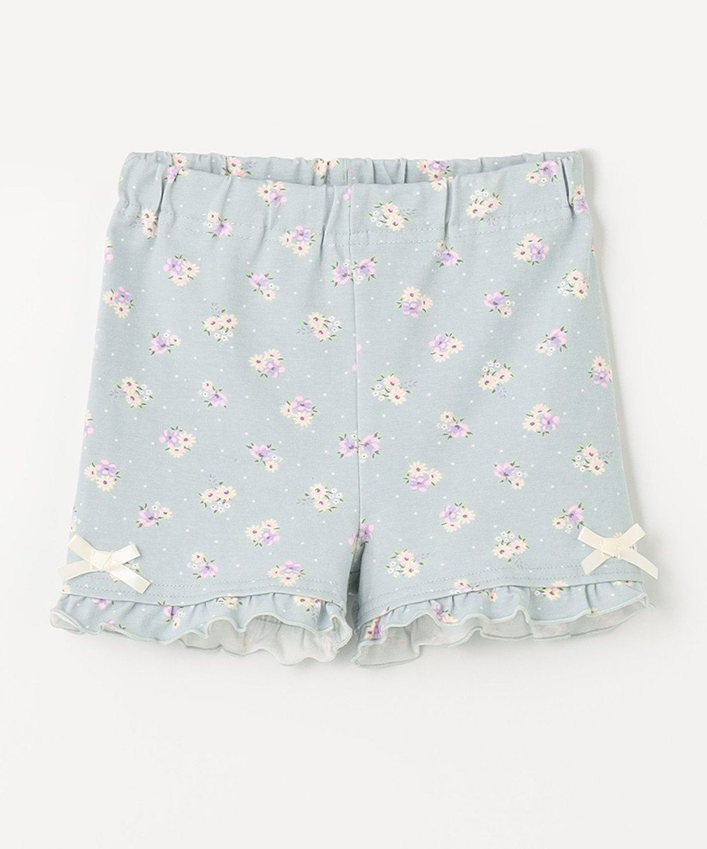 【エニファム/any FAM / KIDS】の1分丈 スパッツ インテリア・キッズ・メンズ・レディースファッション・服の通販 founy(ファニー) 　ファッション　Fashion　キッズファッション　KIDS　インナー　Inner　ガーリー　Girly　ギャザー　Gather　シンプル　Simple　リボン　Ribbon　レギンス　Leggings　ミント×花柄|ID: prp329100004488920 ipo3291000000031961609