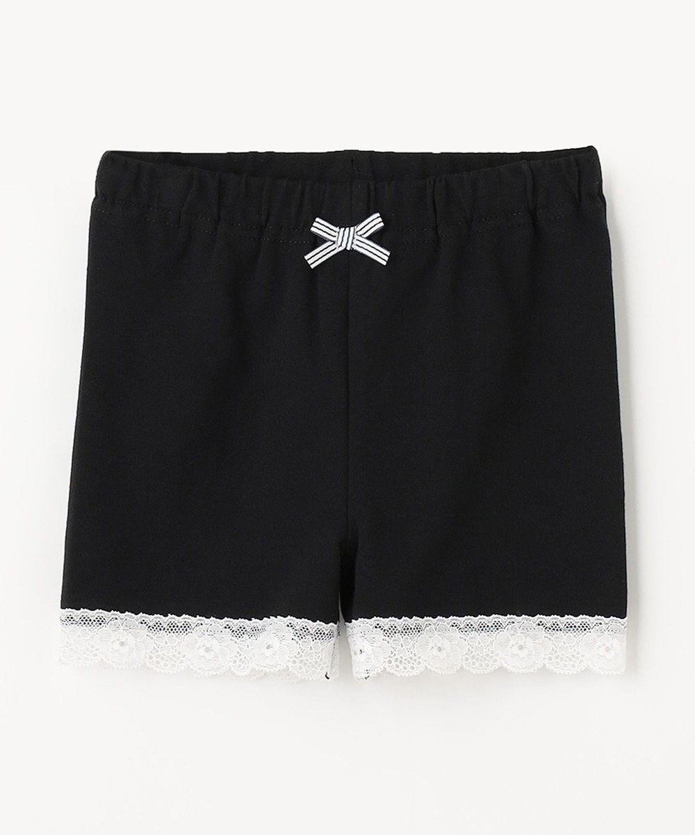 【エニファム/any FAM / KIDS】の1分丈 スパッツ インテリア・キッズ・メンズ・レディースファッション・服の通販 founy(ファニー) 　ファッション　Fashion　キッズファッション　KIDS　インナー　Inner　ガーリー　Girly　ギャザー　Gather　シンプル　Simple　リボン　Ribbon　レギンス　Leggings　ブラック|ID: prp329100004488920 ipo3291000000031961610
