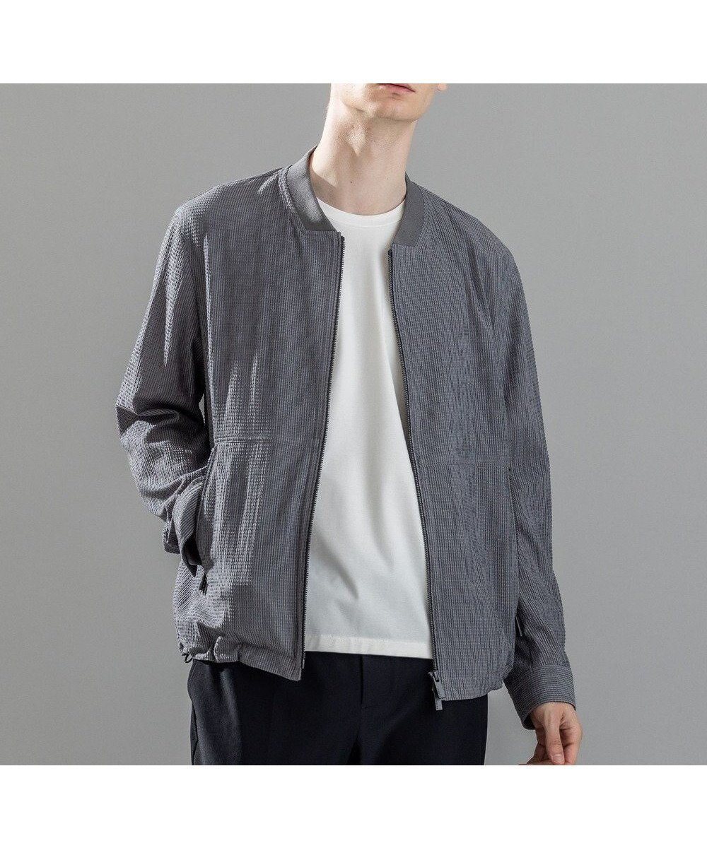 【ジョゼフ オム/JOSEPH HOMME / MEN】の新素材【洗える/速乾性/通気性/ストレッチ】トリコサッカーストレッチ ジップアップブルゾン インテリア・キッズ・メンズ・レディースファッション・服の通販 founy(ファニー) 　ファッション　Fashion　メンズファッション　Men's Style Online　アウター　Coats Outerwear/Men　ブルゾン　Blouson/Jackets　春　Spring　洗える　Washable　カフス　Cuffs　サッカー　Soccer　ジップ　Zip　ジャケット　Jacket　ストレッチ　Stretch　セットアップ　Set Up　ドローコード　Draw Cord　フロント　Front　ブルゾン　Blouson　ポケット　Pocket　S/S・春夏　Ss・Spring/Summer　再入荷　Restock/Back In Stock/Re Arrival　夏　Summer　【追加カラー】グレー系|ID: prp329100004488932 ipo3291000000032616464