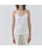 【ベイジ,/BEIGE,】の【洗える・GISELe 4月号掲載】ABELIA / コットンVラインカップ付きキャミソール White|ID: prp329100004488963 ipo3291000000031889384