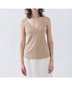 【ベイジ,/BEIGE,】の【洗える・GISELe 4月号掲載】ABELIA / コットンVラインカップ付きキャミソール Beige|ID: prp329100004488963 ipo3291000000031889385