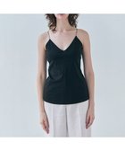 【ベイジ,/BEIGE,】の【洗える・GISELe 4月号掲載】ABELIA / コットンVラインカップ付きキャミソール Black|ID: prp329100004488963 ipo3291000000031889386