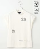 【23区 ゴルフ/NIJYUSANKU GOLF】の【WOMEN】新色追加!【吸水速乾/UVカット】フレンチスリーブロゴモックネック ホワイト系|ID: prp329100004488966 ipo3291000000031963173