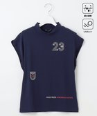【23区 ゴルフ/NIJYUSANKU GOLF】の【WOMEN】新色追加!【吸水速乾/UVカット】フレンチスリーブロゴモックネック ネイビー系1|ID: prp329100004488966 ipo3291000000031963184