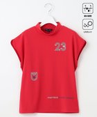 【23区 ゴルフ/NIJYUSANKU GOLF】の【WOMEN】新色追加!【吸水速乾/UVカット】フレンチスリーブロゴモックネック レッド系|ID: prp329100004488966 ipo3291000000032652874