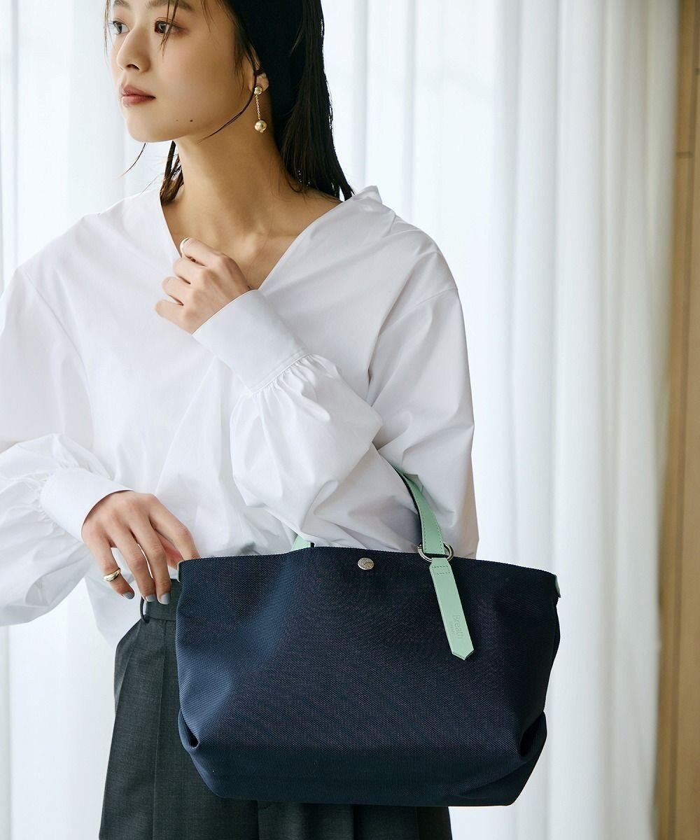 【トプカピ/TOPKAPI】の【Breath TOPKAPI】Aerial エアリアル ナイロン カラーストラップ付き トートバッグ /軽量 インテリア・キッズ・メンズ・レディースファッション・服の通販 founy(ファニー) 　ファッション　Fashion　レディースファッション　WOMEN　バッグ　Bag　クール　Cool　リアル　Real　ワンポイント　One Point　エレガント 上品　Elegant　軽量　Lightweight　ネイビー|ID: prp329100004488967 ipo3291000000031648286