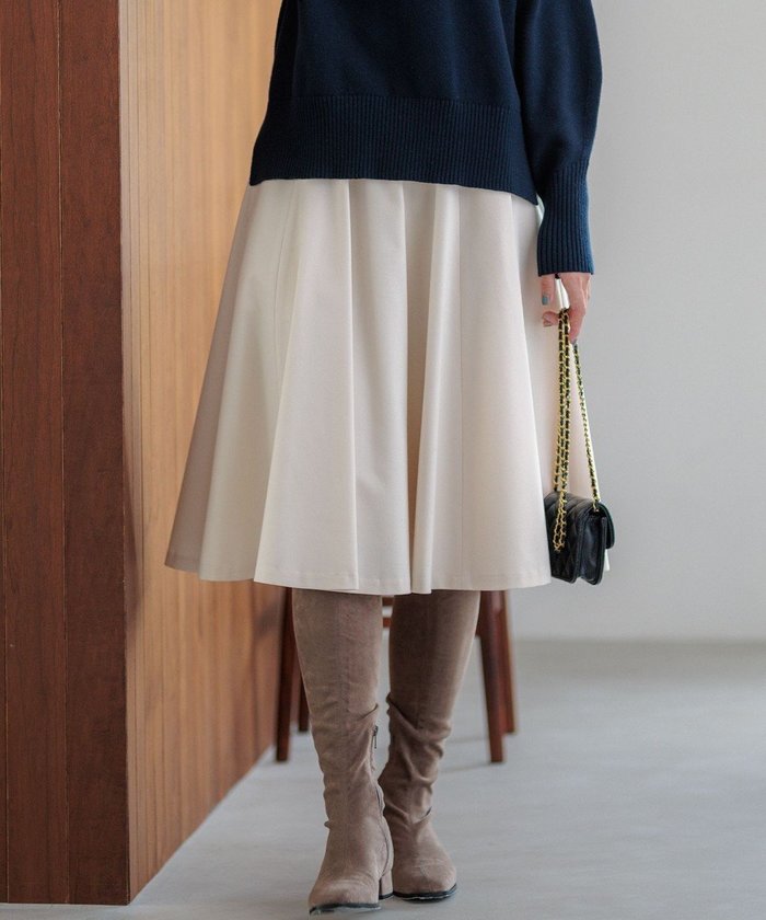 【組曲/KUMIKYOKU】の【WEB限定カラーあり】ウールライクストレッチ フレアスカート インテリア・キッズ・メンズ・レディースファッション・服の通販 founy(ファニー) https://founy.com/ ファッション Fashion レディースファッション Fashion for Women スカート Skirts Aライン・フレアスカート A-Line & Flared Skirts インナー Innerwear コンパクト Compact, Small Size ストレッチ Stretch, Stretchy Fabric パターン Pattern, Design Print フレア Flare, Flared ベーシック Basic, Essential A/W・秋冬 Autumn/Winter エレガント 上品 Elegant |ID: prp329100004488981 ipo3291000000034298055