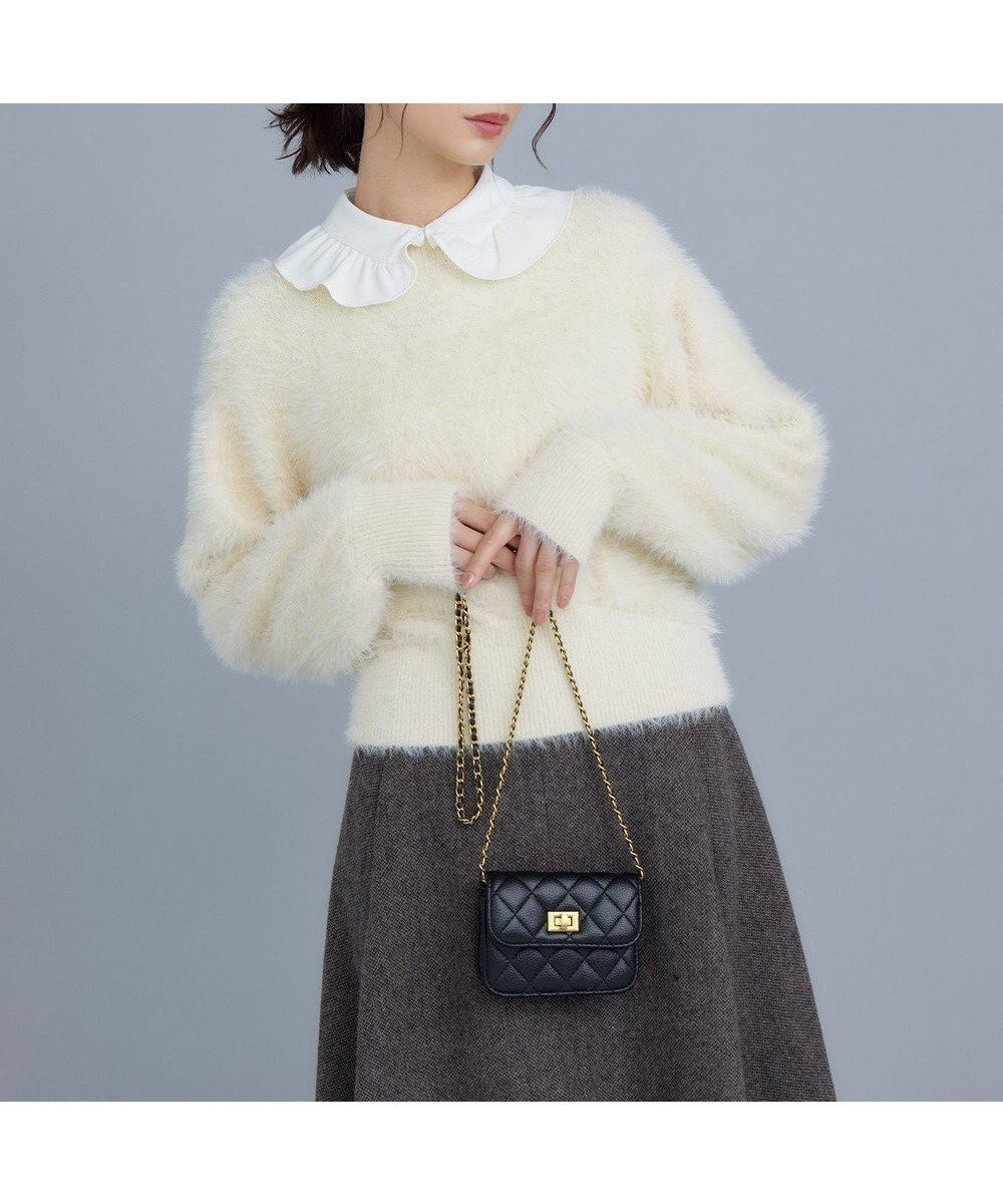 【組曲/KUMIKYOKU】のナイロンファー ニット 人気、トレンドファッション・服の通販 founy(ファニー) 　ファッション　Fashion　レディースファッション　WOMEN　トップス・カットソー　Tops/Tshirt　ニット　Knit Tops　インナー　Inner　秋　Autumn/Fall　コンパクト　Compact　シンプル　Simple　セーター　Sweater　なめらか　Smooth　フォルム　Form　モダン　Modern　A/W・秋冬　Aw・Autumn/Winter・Fw・Fall-Winter　おすすめ　Recommend　エレガント 上品　Elegant　 other-1|ID: prp329100004488994 ipo3291000000031972932
