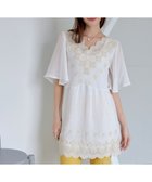 【ティアクラッセ/Tiaclasse】の【洗える】スカラップレースチュニックブラウス オフホワイト|ID: prp329100004488999 ipo3291000000033658370