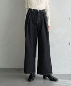 【アースミュージックアンドエコロジー/earth music&ecology】のタックホックデニムパンツ Black|ID: prp329100004489001 ipo3291000000031977141
