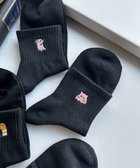 【ウィゴー/WEGO】のアニマル刺繍アンクル底パイルソックス 柄6|ID: prp329100004489051 ipo3291000000031979343