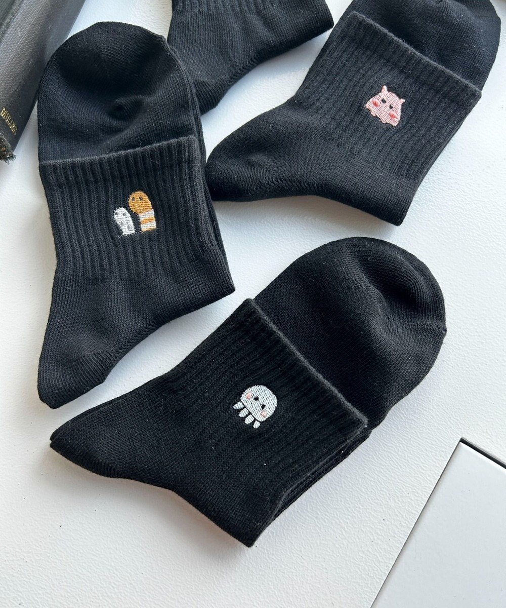 【ウィゴー/WEGO】のアニマル刺繍アンクル底パイルソックス インテリア・キッズ・メンズ・レディースファッション・服の通販 founy(ファニー) 　ファッション　Fashion　レディースファッション　WOMEN　ソックス　Socks　レッグウェア　Legwear　おすすめ　Recommend　アニマル　Animal　アンクル　Uncle　スニーカー　Sneakers　スマホ　Smartphone　ソックス　Socks　ワンポイント　One Point　再入荷　Restock/Back In Stock/Re Arrival　柄7|ID: prp329100004489051 ipo3291000000031979344