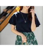 【エニィ スィス/any SiS】の【前後着用・UVケア・洗える】2WAYジョーゼットジャージーフリル カットソー ネイビー|ID: prp329100004489079 ipo3291000000034295511