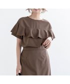 【エニィ スィス/any SiS】の【前後着用・UVケア・洗える】2WAYジョーゼットジャージーフリル カットソー モカ|ID: prp329100004489079 ipo3291000000034898729