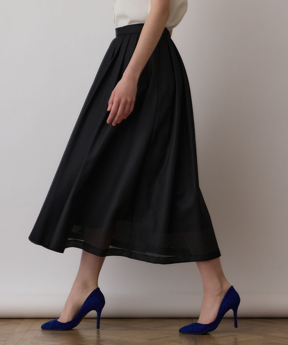 【グレース コンチネンタル/GRACE CONTINENTAL】のシアーメッシュスカート インテリア・キッズ・メンズ・レディースファッション・服の通販 founy(ファニー) 　ファッション　Fashion　レディースファッション　WOMEN　スカート　Skirt　エアリー　Airy　春　Spring　サマー　Summer　シンプル　Simple　フレア　Flare　メッシュ　Mesh　ロング　Long　S/S・春夏　Ss・Spring/Summer　夏　Summer　エレガント 上品　Elegant　ブラック|ID: prp329100004489088 ipo3291000000031832264