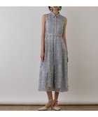【グレース コンチネンタル/GRACE CONTINENTAL】のフラワーライン刺繍ワンピース グレー|ID: prp329100004489089 ipo3291000000032744780