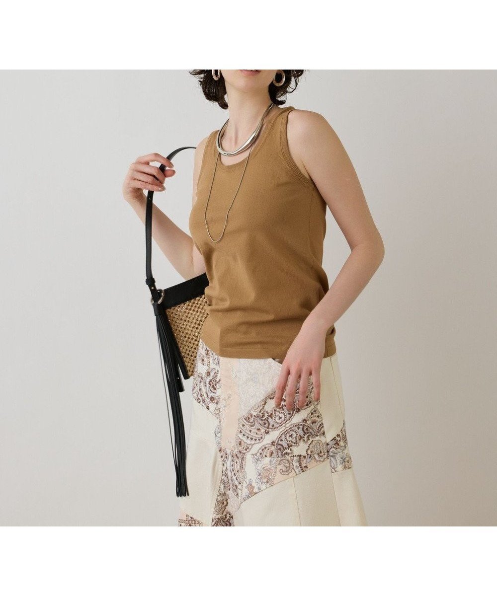 【グレース コンチネンタル/GRACE CONTINENTAL】のクルーニットトップ インテリア・キッズ・メンズ・レディースファッション・服の通販 founy(ファニー) 　ファッション　Fashion　レディースファッション　Fashion for Women　トップス・カットソー　Cut & Sew Tops　ニット　Knit Tops & Sweaters　シャツ・ブラウス・オフィスカジュアル　Elegant Blouses & Button-Ups　ロングTシャツ・Tシャツ　Longline T-Shirts & Tees　カットソー・ベーシックTシャツ　Cut-and-Sewn Tops / Stretch Tees & Basics　インナー　Innerwear　カットソー　Cut and Sewn Top　シンプル　Simple, Minimal　ベーシック　Basic, Essential　ワーク　Workwear, Utility Style　再入荷　Restock / Back in Stock　夏　Summer　春　Spring　S/S・春夏　SS, Spring/Summer, Warm Season　キャメル|ID: prp329100004489091 ipo3291000000032744794