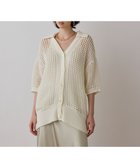 【グレース コンチネンタル/GRACE CONTINENTAL】のメッシュスキッパーニットカーディガン ホワイト|ID: prp329100004489093 ipo3291000000032744808