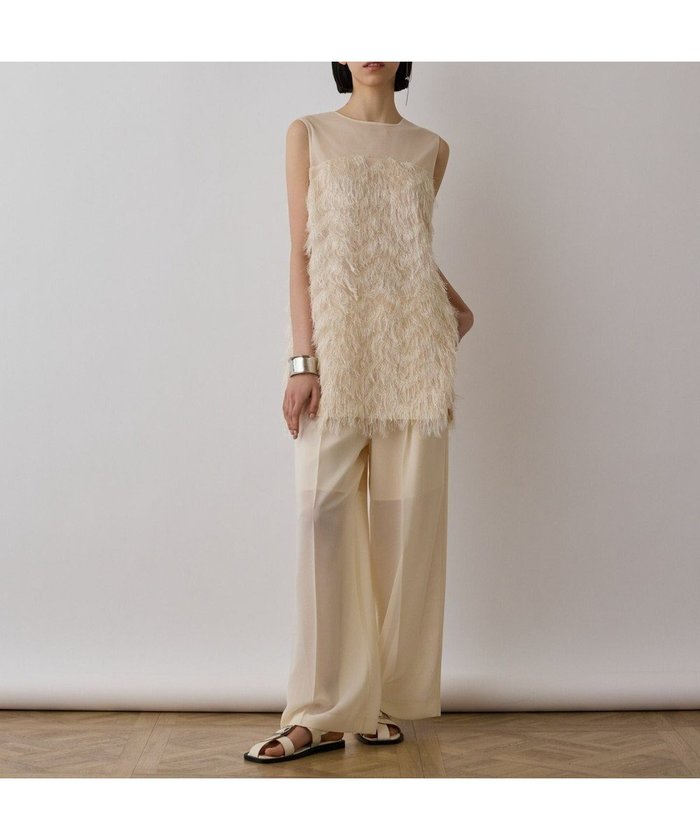 【グレース コンチネンタル/GRACE CONTINENTAL】のシアーフリンジノースリーブ インテリア・キッズ・メンズ・レディースファッション・服の通販 founy(ファニー) https://founy.com/ ファッション Fashion レディースファッション WOMEN トップス・カットソー Tops/Tshirt キャミソール / ノースリーブ No Sleeves シアー Sheer スリット Slit チュニック Tunic チュール Tulle トレンド Trend バランス Balance フリンジ Fringe ワイド Wide 夏 Summer 春 Spring S/S・春夏 Ss・Spring/Summer |ID: prp329100004489097 ipo3291000000031832318