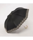 【アンビリオン/UNBILLION】のカシュネ cachenez / PUフラワーラメ刺繍トップレス2段折りたたみ傘 ブラック|ID: prp329100004489121 ipo3291000000031832387