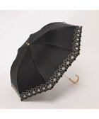 【アンビリオン/UNBILLION】のカシュネ cachenez / PUグレースフラワー刺繍トップレス2段折りたたみ傘 ブラック|ID: prp329100004489126 ipo3291000000032599079