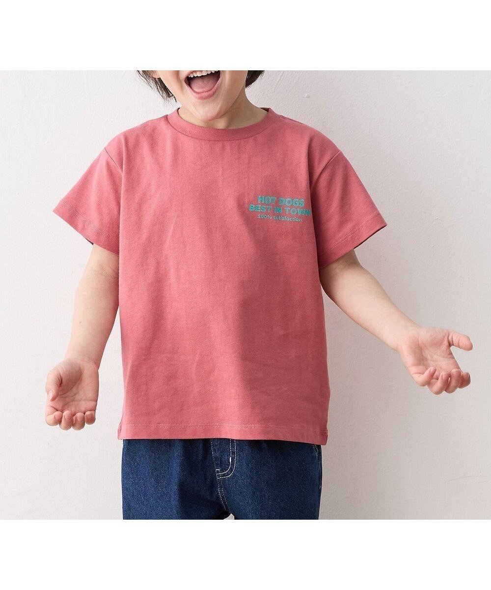 【エニファム/any FAM / KIDS】のバックプリント 半袖Tシャツ インテリア・キッズ・メンズ・レディースファッション・服の通販 founy(ファニー) 　ファッション　Fashion　キッズファッション　KIDS　トップス・カットソー　Tops/Tees/Kids　春　Spring　カットソー　Cut And Sew　スマホ　Smartphone　フロント　Front　プリント　Print　ポケット　Pocket　半袖　Short Sleeve　モチーフ　Motif　S/S・春夏　Ss・Spring/Summer　おすすめ　Recommend　夏　Summer　レッド(ホットドッグ)|ID: prp329100004490736 ipo3291000000031961542